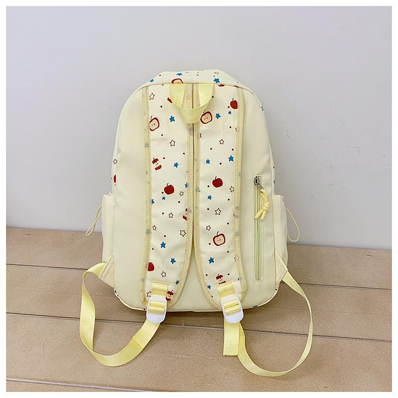 Fruit Print Backpack for Girls, Casual Student School Bag, Lightweight Shoulder Backpack for Middle High School