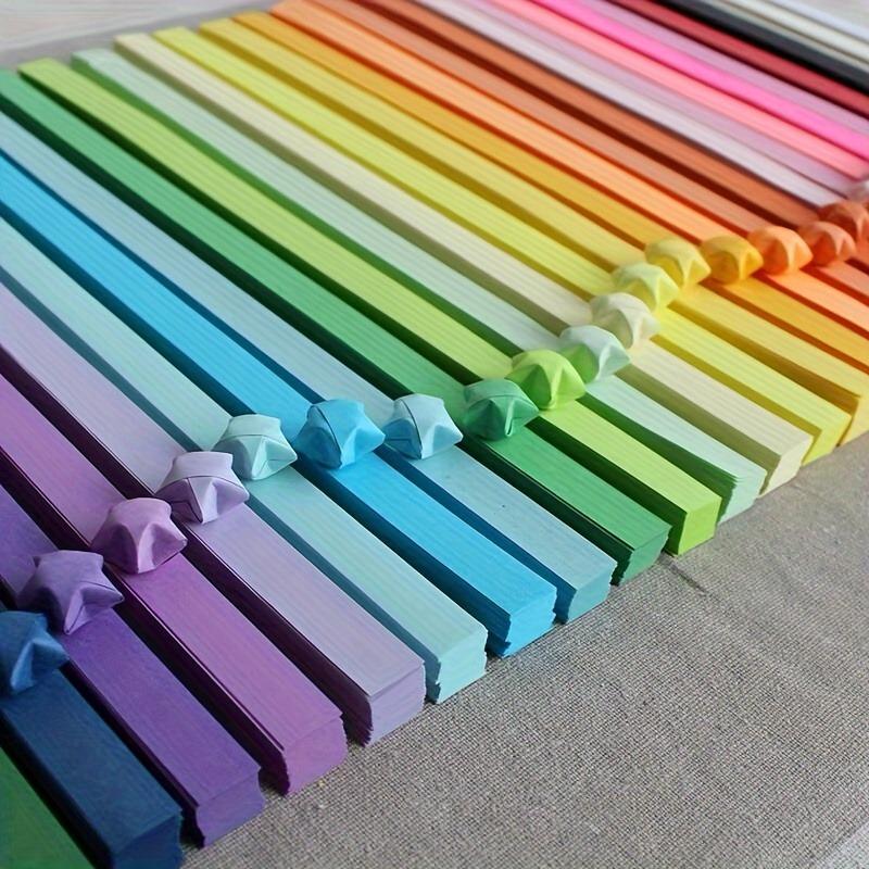 Pack of 1030 Sheets of Star Origami for Handmade DIY Lucky Star Origami Perfect for Creative Handicraft Color Decoration.