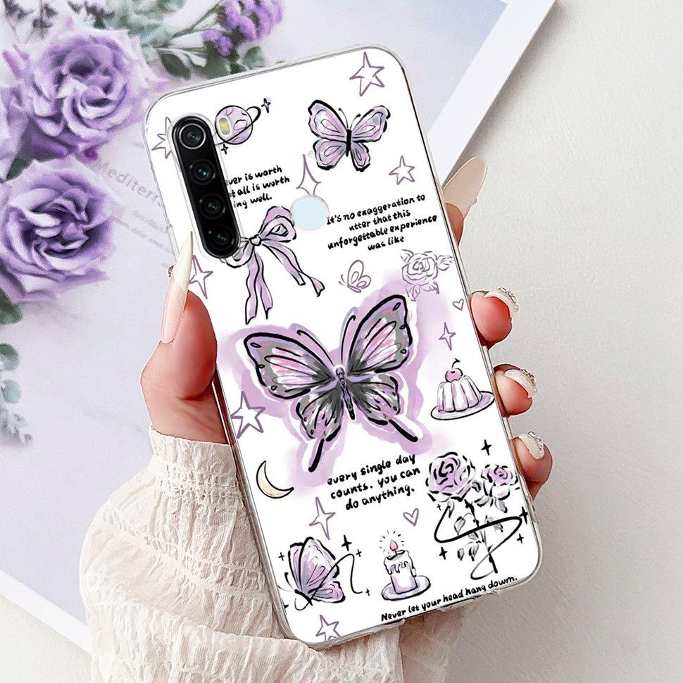 6,3" Silikonowe Etui Dla Xiaomi Redmi Note 8 Miękkie TPU Z Uroczy Wzorem Pokrowiec Etui Dla Redmi Note 8 Note8 Ochronna Obudowa Zderzak