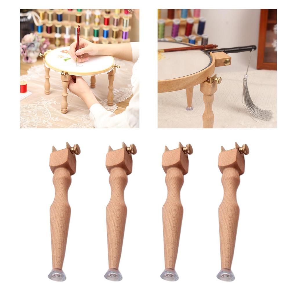 4x Embroidery Stand Cross Stitch Stand Embroidery Frame Legs, Needlework Ring