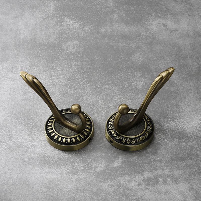 1 Stück Vintage Bronze Farbe Haken Tür Wandhalter Haushaltstuch Hut Tasche Kleiderhaken zum Aufhängen Küche Badezimmer Zubehör