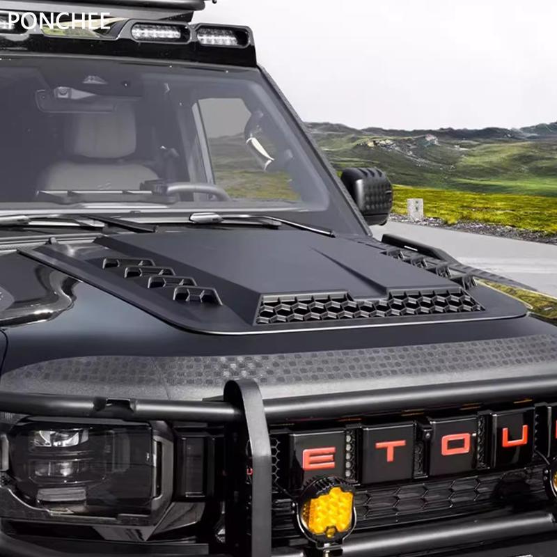For JETOUR T2 Shanhai T2 2024-2026 Mecha Cover Engine Hood Front Cover Protection Automobile Modification Supplies Off-road