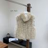 New autumn and winter products, cashmere fur, strip vest, atmosphere fur vest