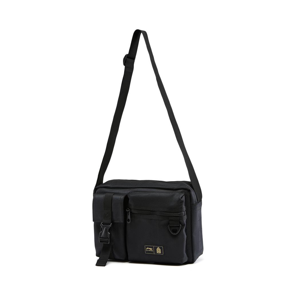 Li Ning Sports Life Collection Polyester Crossbody Bags Unisex Black ABDW081-1