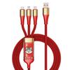3-in-1 USB 100W Fast Charger Cable Car USB To Type-C Micro LIGHTNING Cable For iPhone 16 15 14 13 Samsung Xiaomi Huawei