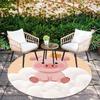 Pig Pattern Round rug,Carpet Rug for Living Room Bedroom Playroom ,Non-slip Floor Mat,Holiday Gifts and Birthday Gifts.