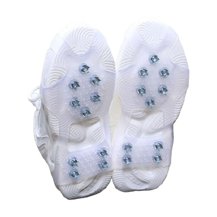 

Льодоступи з 10 сталевими шипами Еластичні силіконові накладки для зчеплення для зимових чобіт, туристичного взуття, кришки, льодові захвати, унісекс S