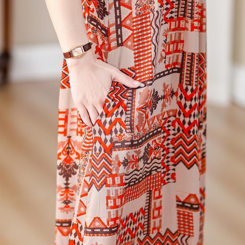 Plus Size Sommer Vintage Kleid Frau Oversize Lose ärmellose lässige elegante lange Kleider