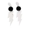 Foreign Trade Lightning Earrings Earrings Fluorescent Color Design Sense Contrast Color Personality Acrylic Earrings Earrings Women
