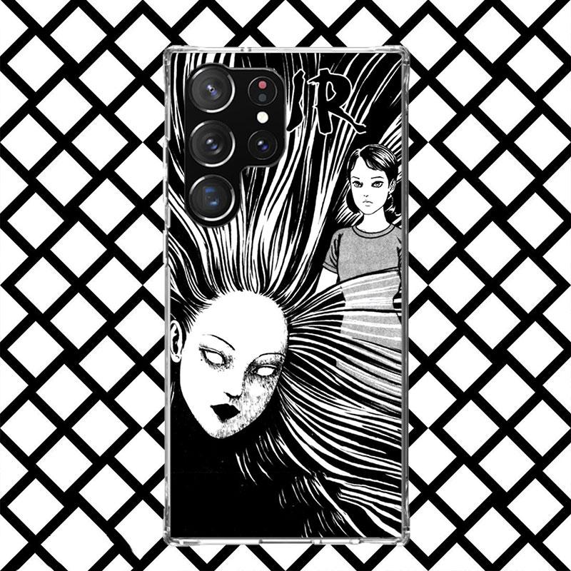 Japanese Horror Comic Anime Phone Case for Samsung Galaxy S26 S25 Edge S24 S23 Ultra S22 Plus S21 FE S20 + Soft Cover Print Fund