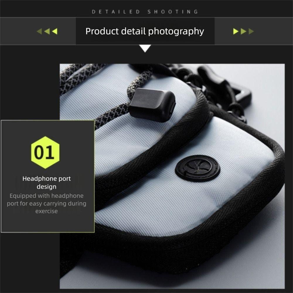 Double-layers Running Phone Bag Adjustable Protective Wrist Phone Bag Dustproof Portable Sports Arm Bag Mobile Phone Accessories