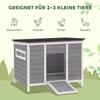 Duck Coop, Weatherproof Wooden Duck House with Removable Floor, Sliding Window, Hinged, Asphalt Roof, 93 X 70 X 72 Cm, Grey