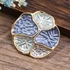 Heiß verkaufende emailierte geometrische Blume magnetische Brosche, modische kreative Blumenbrosche für Damen