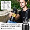 Stainless Steel Insulated Water Bottle Large Capacity Portable Thermal Flask for Outdoor Sports Hiking Travel Vacuum Insulation Cup Hot Cold Drink Cup