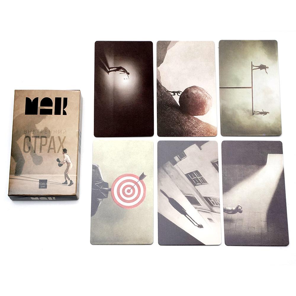 10.5*6cm Metaphorical Associative Oracle Cards MAK Psychology 50 Pcs Cards In Russian Language with Guidebook