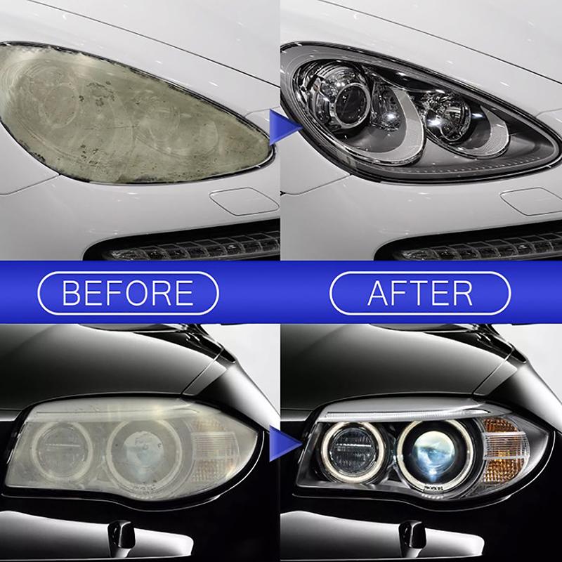 Auto-Scheinwerfer-Poliermittel, Kratzer-Entferner, Reparaturflüssigkeit, Scheinwerfer-Erneuerungspolitur und Wartungsflüssigkeits-Set, Auto-Zubehör