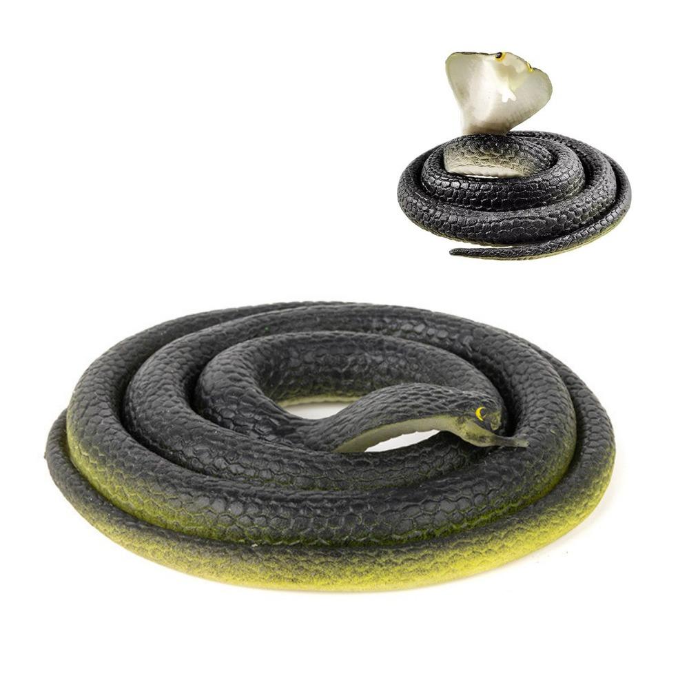 Lifelike Fake Snake Realistic Snake Model Joke Toys Halloween Prank Props Scare Toy Garden Decor