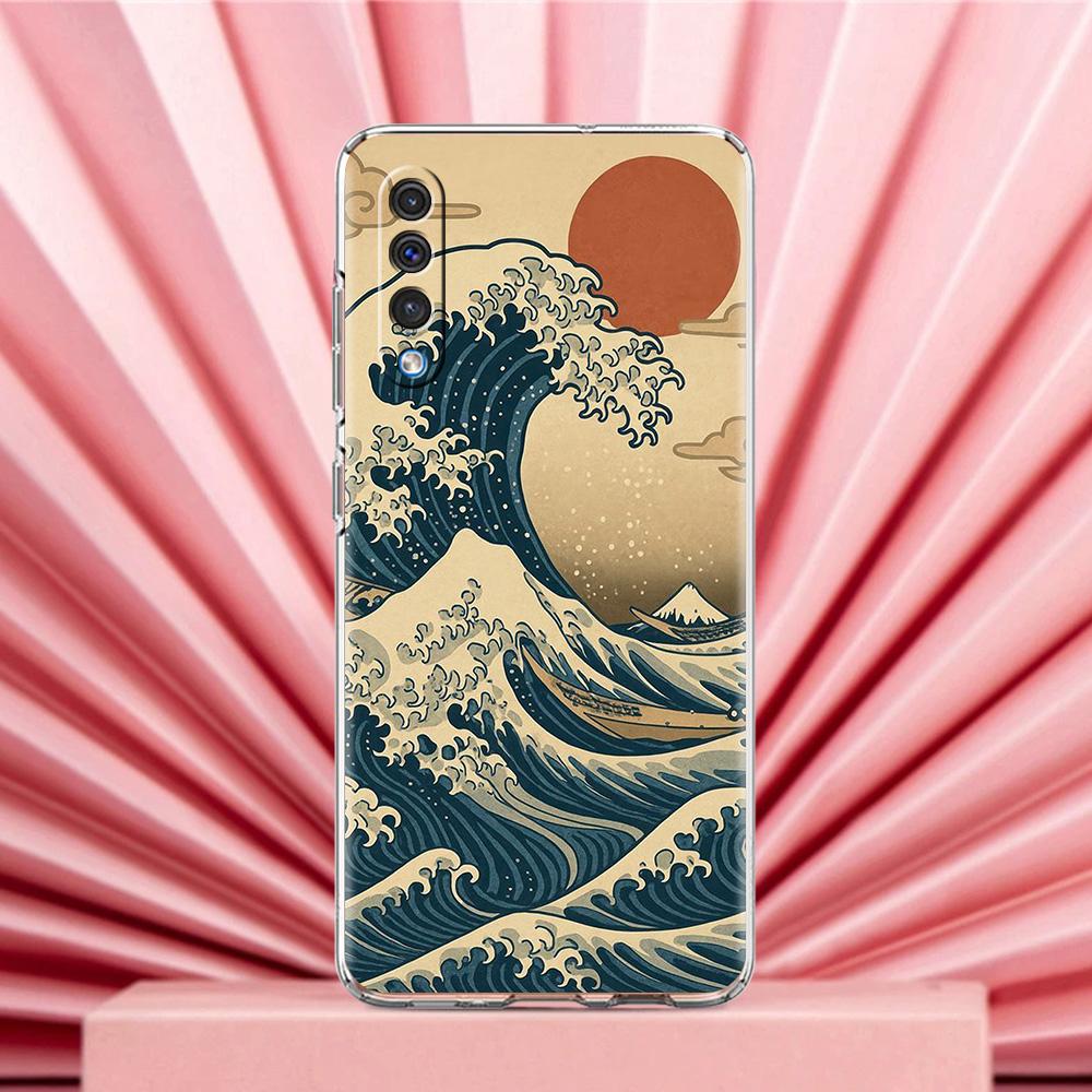 Case For Samsung A56 A36 A26 A24 A16 A14 A12 A32 A50 A70 A22 A40 A34 A54 A42 A52 5G A04s A06 Cover Japanese Style Art Japan