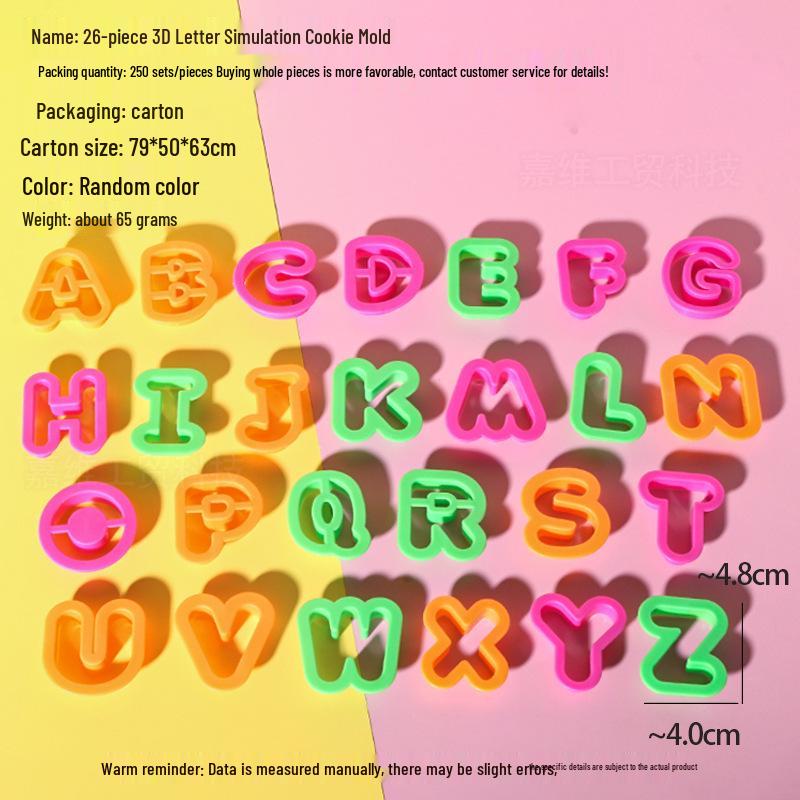 Plastic Biscuit and Cake Fondant Stamping Mold - Letters, Numbers, Symbols