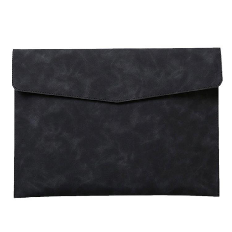 Business Folder Water Resistant Leather Document Organiser Carrying Case Magnetic Button Closure 330x240cm for Office