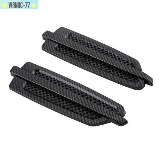 Universal Pair Car Side Decor Vent Air Flow Fender Intake Carbon Fiber Stickers