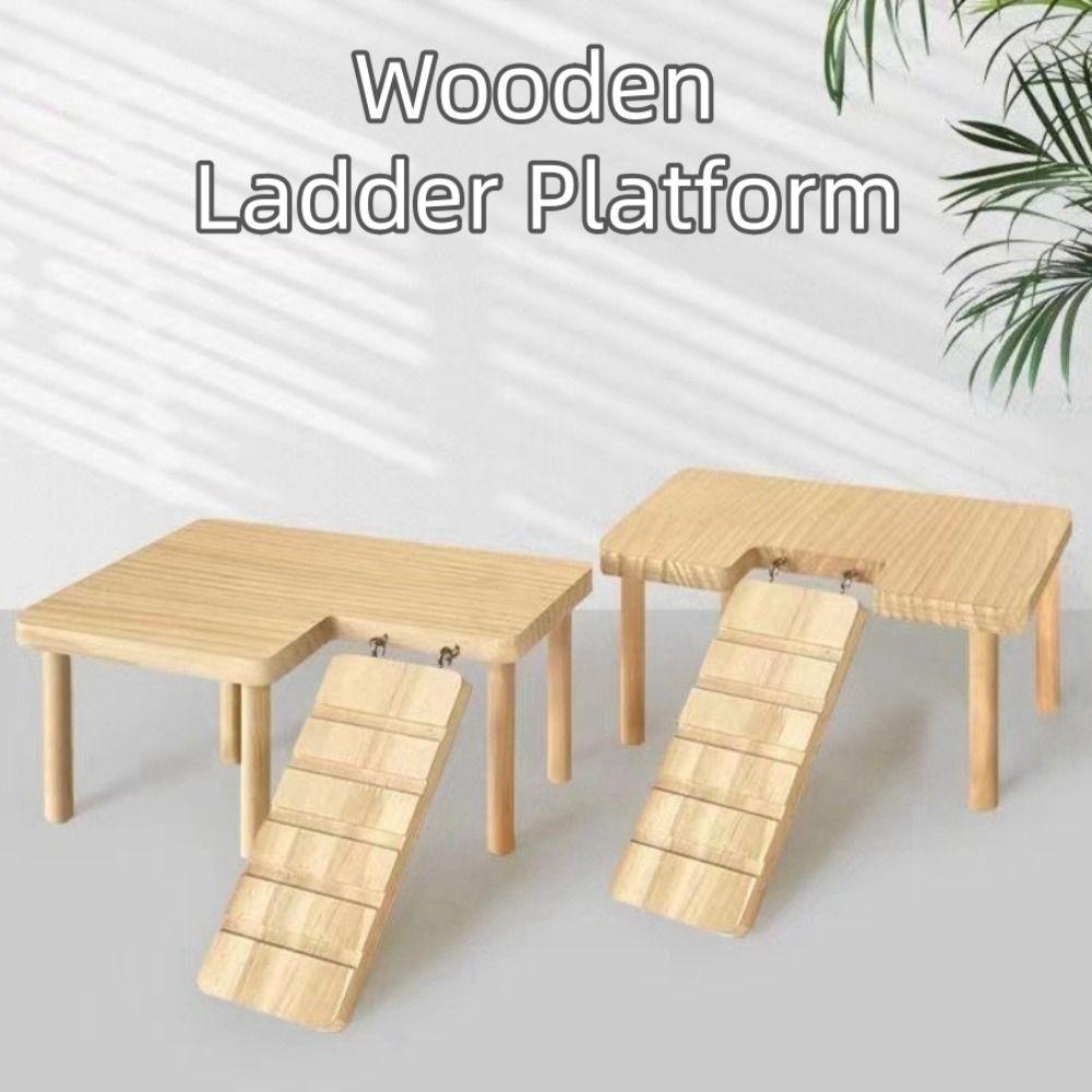 DIY Stairs Toy Jumping Board Hamster Pet Climbing Toy New Wooden Ladder Platform  for Small Pets