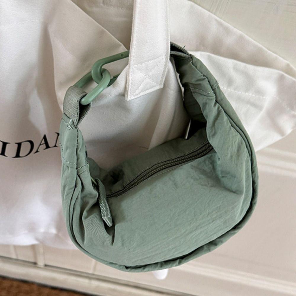 Korean Style Nylon Crossbody Bag Lightweight Oxford Cloth Shoulder Bag Mini Dumpling Bag Women