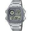 Digitální pánské hodinky World Time AE-1200 Series originální BOX zámořský model (Stříbrný x šedý kovový pásek AE-1200WHD-7AV)