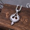 Mens Stainless Steel Animal Phoenix Totem Necklace Hip Hop Rock Biker Vintage Pendant Necklace Fashion Charm Jewelry