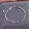 925 Sterling Silver Smooth Round Beads Bracelet For Women Vintage Simple Adjustable Classic Party Jewelry Gift