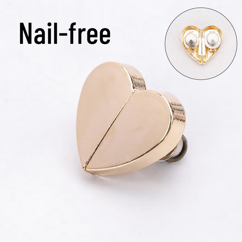 Set Cataramă Magnetică pentru Perdele în Formă de Inimă – Butoane Metalice Detașabile, Blocante de Lumină