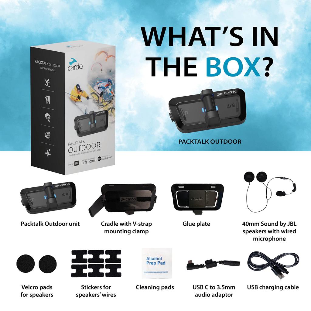 Cardo Cardo Income PACKTALK OUTDOOR Pack Talk Outdoor Pacote Família Conjunto de 4 Preto SP000201