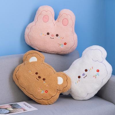 Puff Throw Pillow Creative Plush Cute Dog Rabbit Bear Doll Children Accompany Birthday Gift For Girlfriend