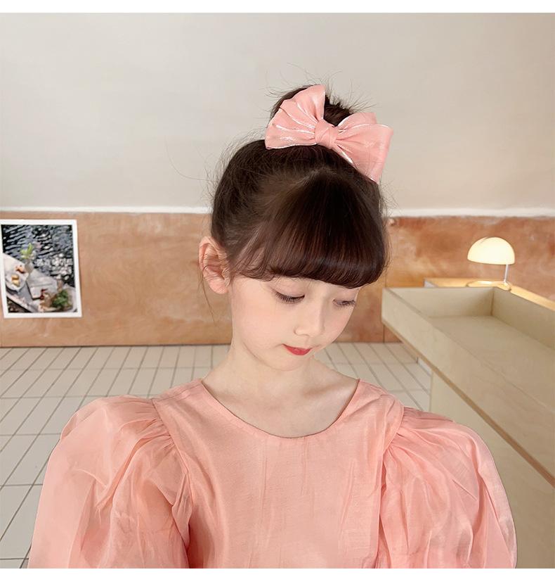 1PC Bright Snow Yarn Bow Hairpin Children's Headwear Lovely Girl Hair Clips Barrettes Hairgrips Hair Accessories