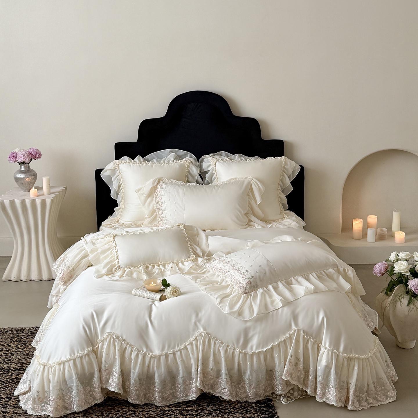 French Court Style Cotton Ruffle Bedding
