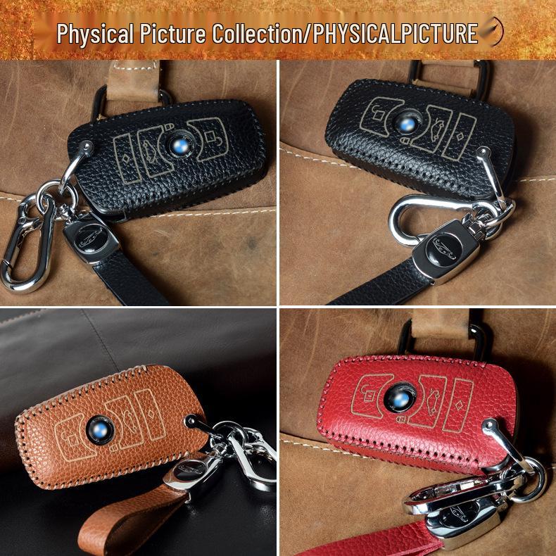 Premium Cowhide Key Case for BMW 3 Series 2013-2018, 2 Series, and 1 Series