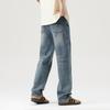 New Spring and Summer Wide-leg High Street Retro Loose Straight Jeans for Men