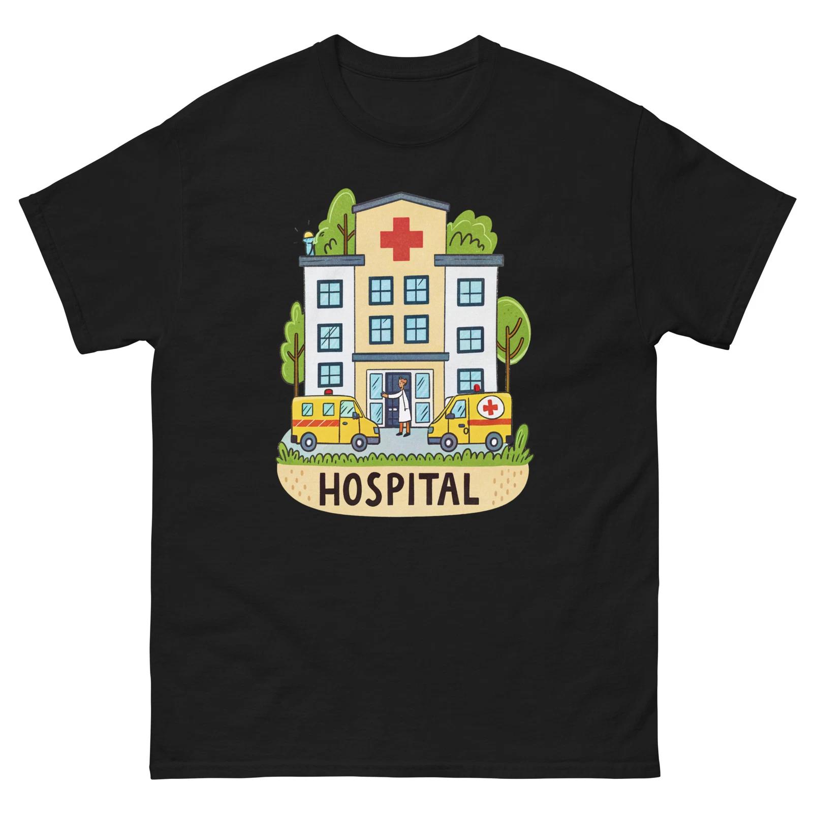 Hospital Everyday Location Building Place T-Shirt L