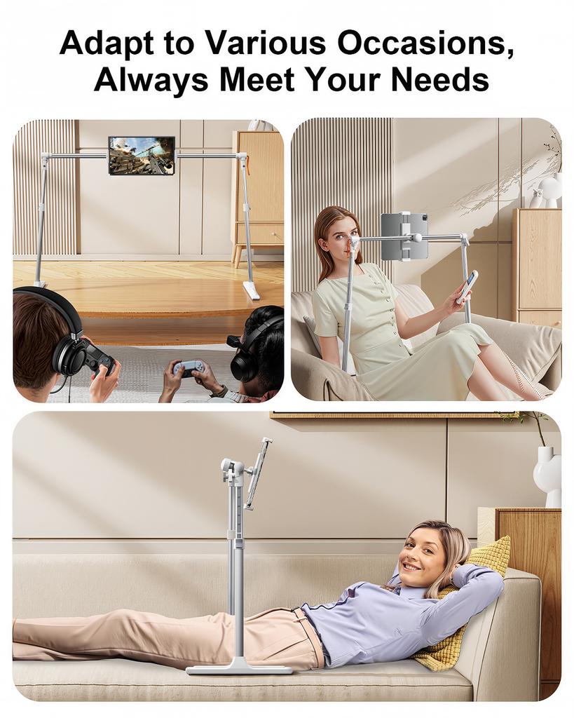 Eary for Switch 2 for Nintendo Stand for Bed Height Adjustable Phone Tablet Holder Foldable Playstand for iPad Pro 4.7-12.9 inch