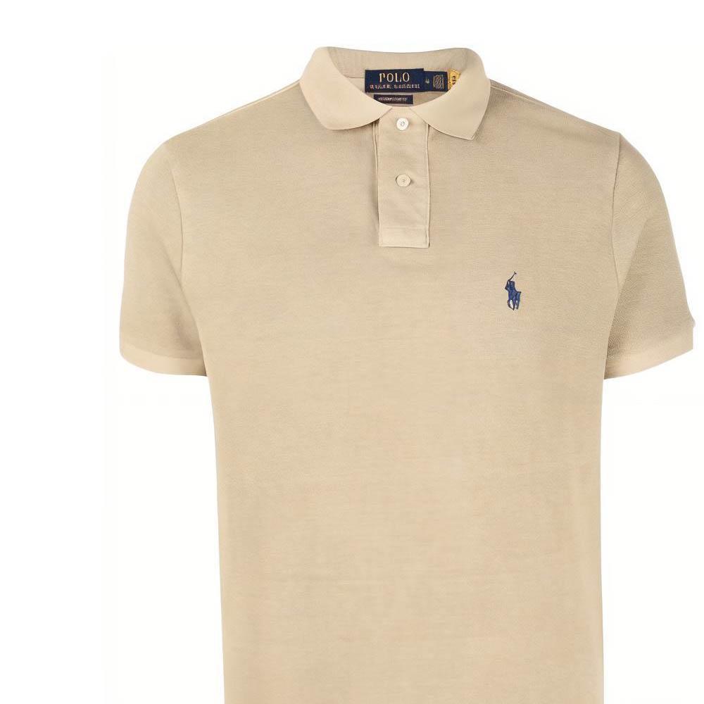 Polo Ralph Lauren Embroidered Short Sleeve Polo Shirt Men Tops Brown 710814416-036