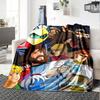 1pc UFO Robot Grendizer8 Blanket, Gift, for Men and Women, Soft Blanket, Good for Sofa Bed Couch Travel, Lightweight Flannel Blanket