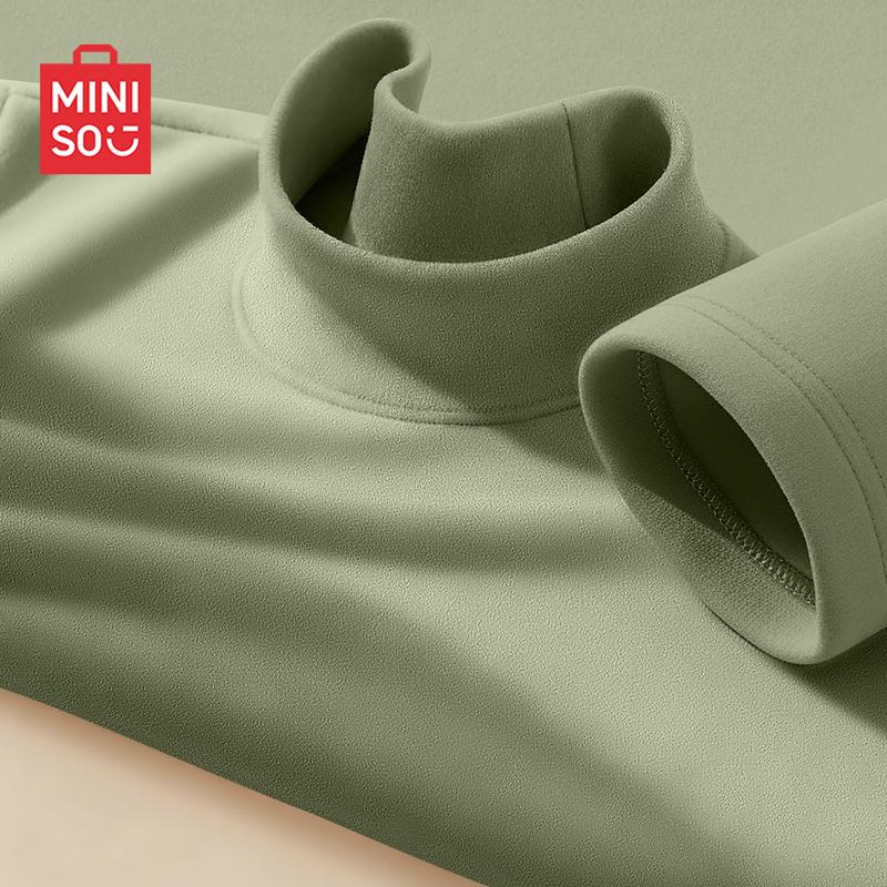 MINISO Men s Thermal Turtleneck Long-Sleeve T-Shirt L