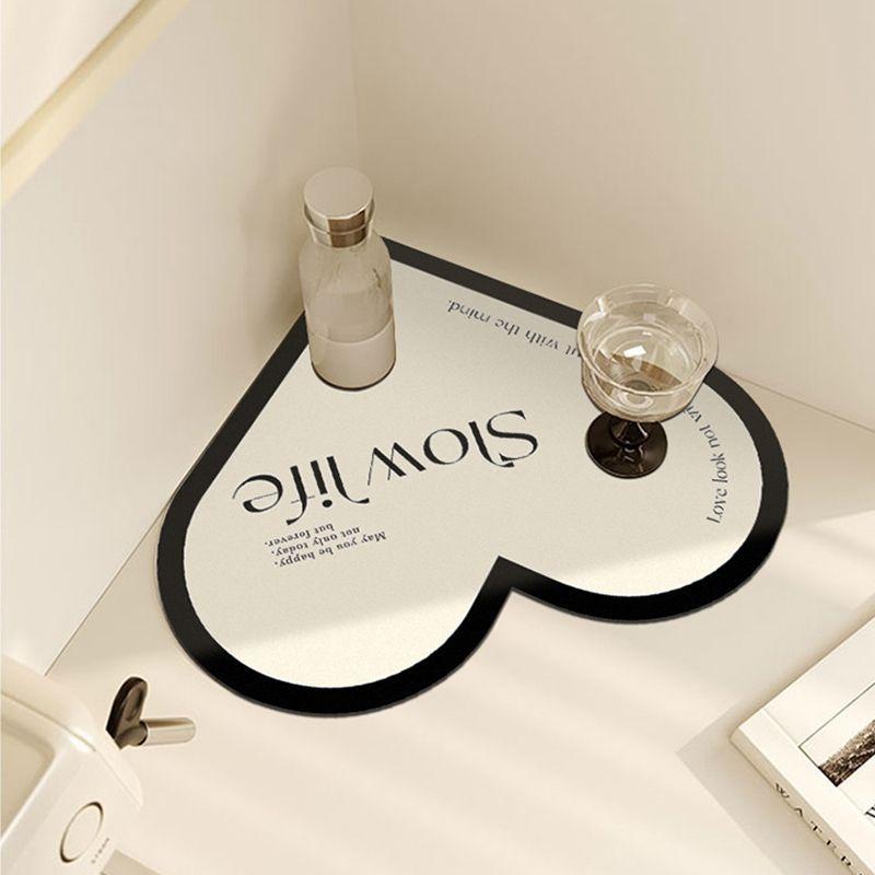 Minimalist Kitchen Countertop Drain Mat Bowl Plate Cutlery Mildew Resistant Dish Mat Bar Water Cup Coffee Machine Absorbent Cup Mat
