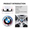 4PCS 56mm Car Badge Wheel Center Cover Stickers Hub Caps Decal For BMW X1 X3 E39 E46 E30 E36 E87 E60 E90 F26 G02 E70 F15 E53 G05