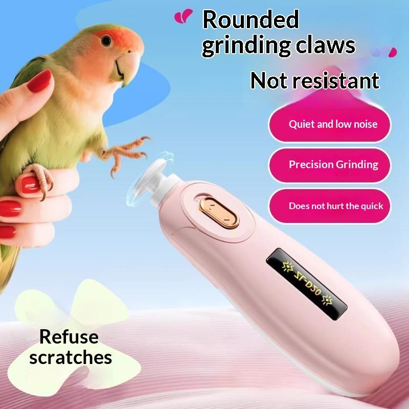 Electric Parrot Nail Grinder 1Pcs Multifunctional Claw & Tooth Grooming Tool Low Noise Suitable for Parrot Cage Daily Use