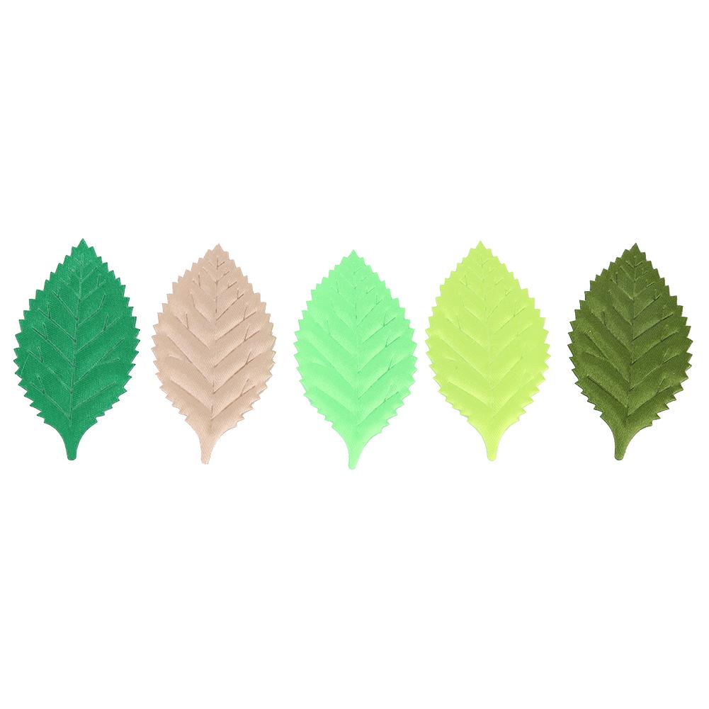 150Pcs DIY Ribbon Artificial Leaves Decor Simulation Tree Leaf Decoration Accessory for Garland