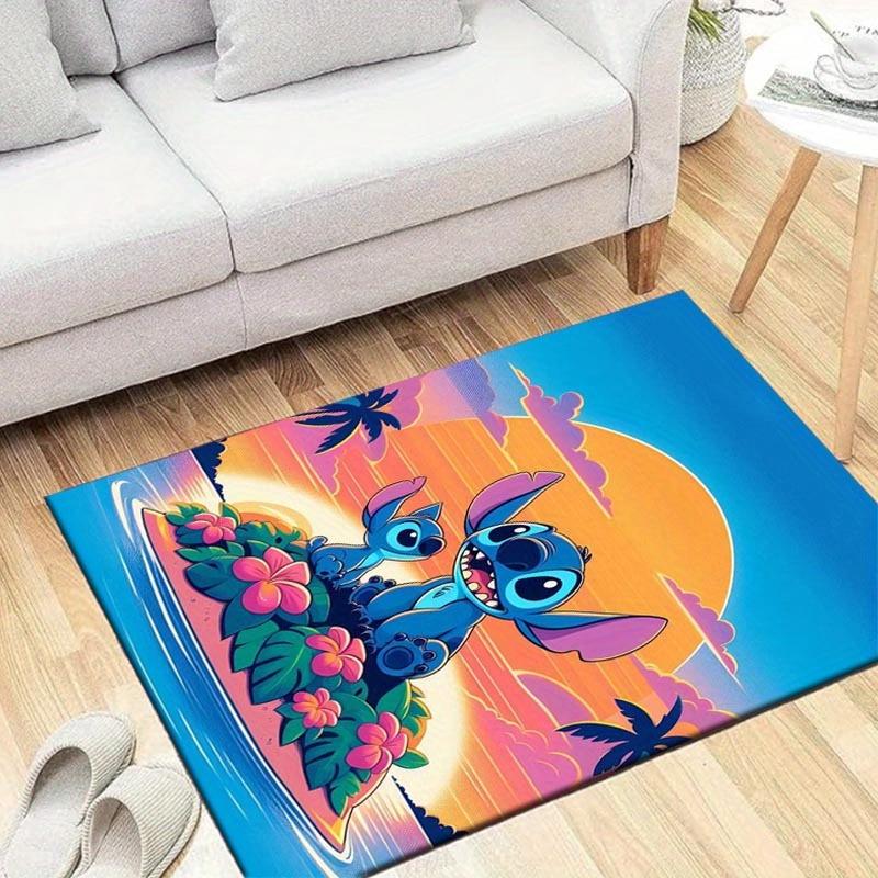 

1pc Stitch Pattern Area Rug Soft Flannel Floor Mat for Living Room, Office, Bedroom and Carpet, Sofa Coffee Table Floor Mat 60cm by 90cm
