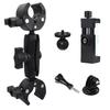 Crab Super Clamp Double Clip Camera Bracket For Dji Action6 5Pro GoPro Insta360 X5 Motorcycle Bicycle Handlebar Mount Accessory
