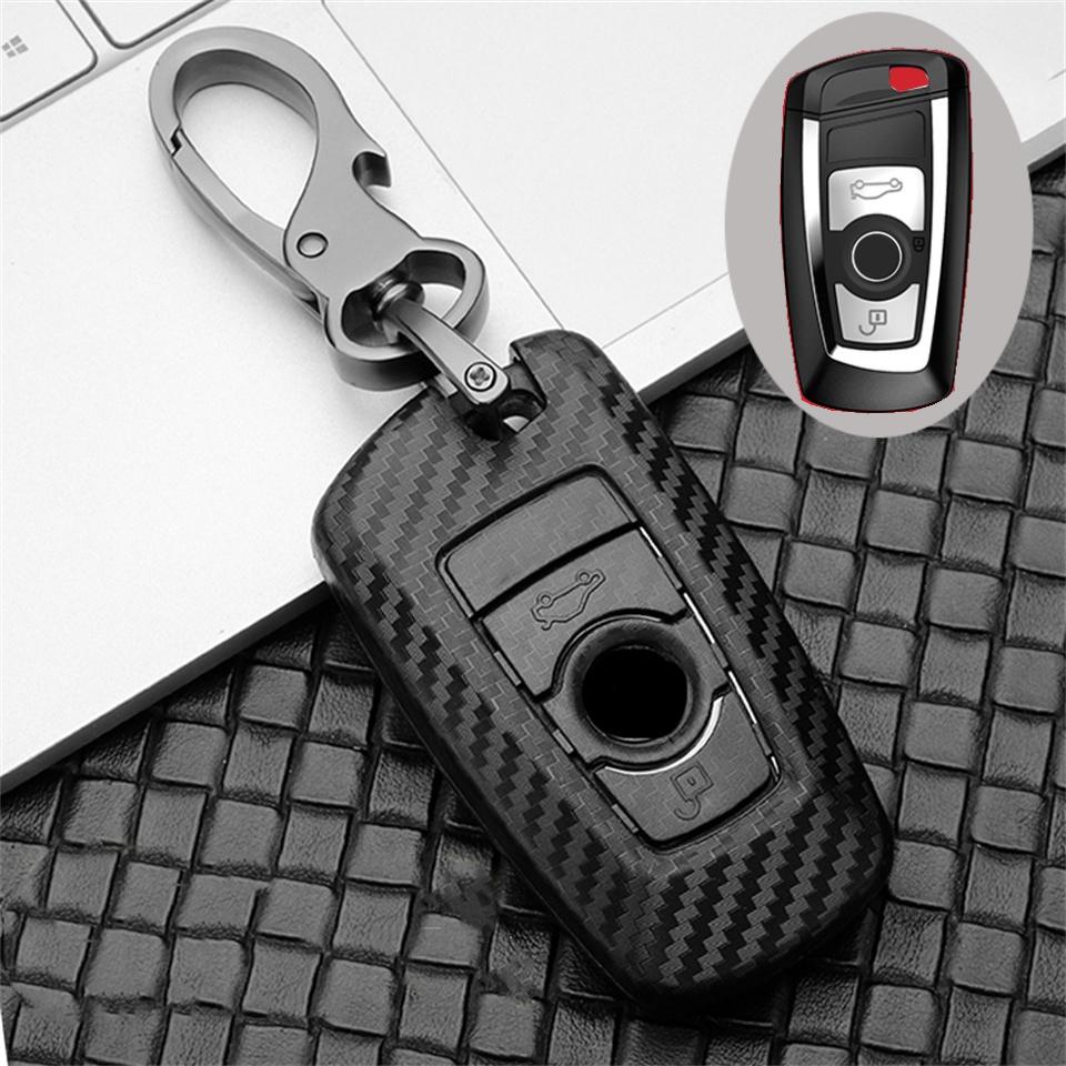 Carbon ABS Car Remote Key Case Cover for BMW 1 2 3 4 5 6 7 Series X1 X3 X4 X5 X6 F36 F25 F26 F30 F34 F10 F07 F20 Z10 G30 F15 F16