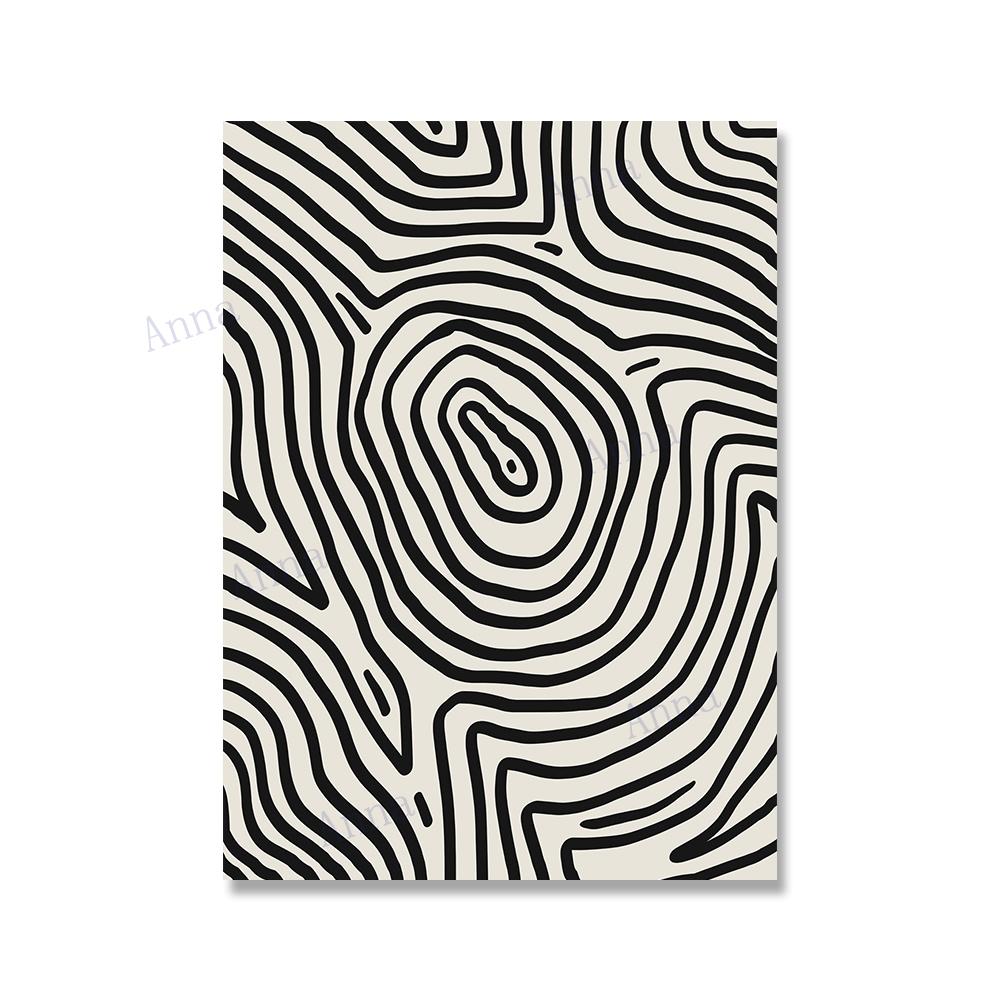 Minimalist Mid-Century Modern Geometric Art Line Poster and Print Canvas Pictures Wall Art Paintings for Living Room Home Decor